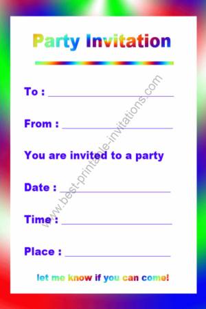 Free Printable Birthday Invitation