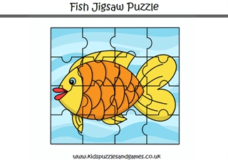 Fish Printable Jigsaw Puzzle - Kids Puzzles and Games