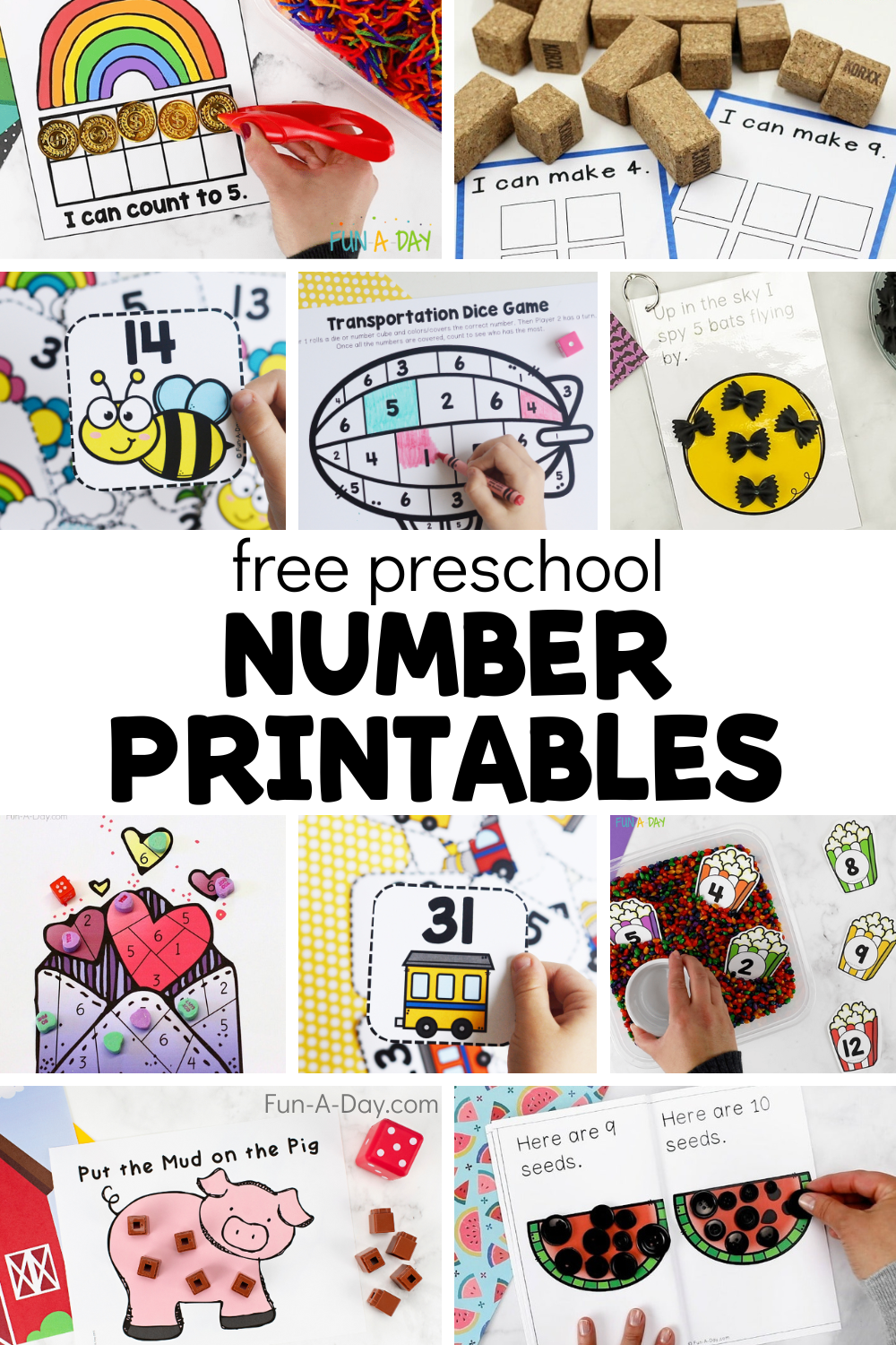 40+ Free Preschool Number Printables - Fun-A-Day!