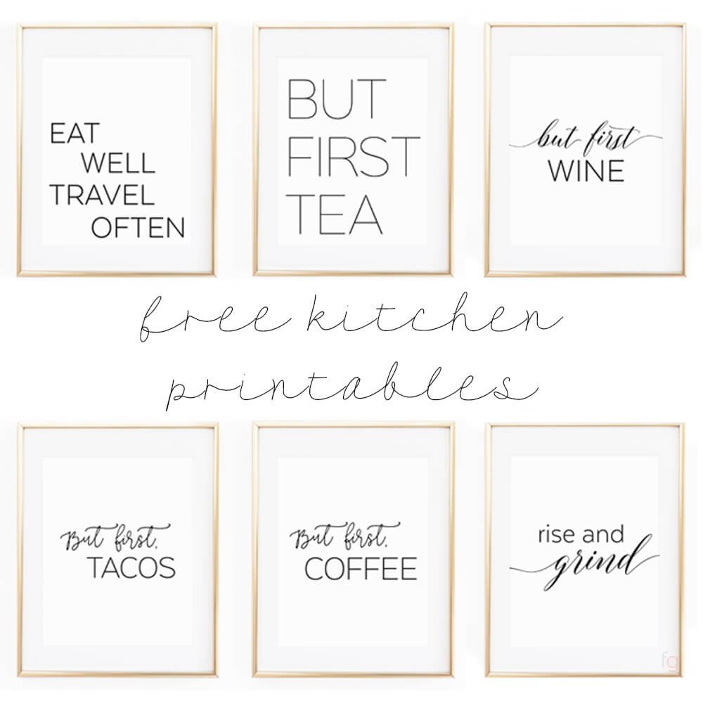 Adorable Kitchen Wall Art Printables | Cute Sayings - Savor + Savvy