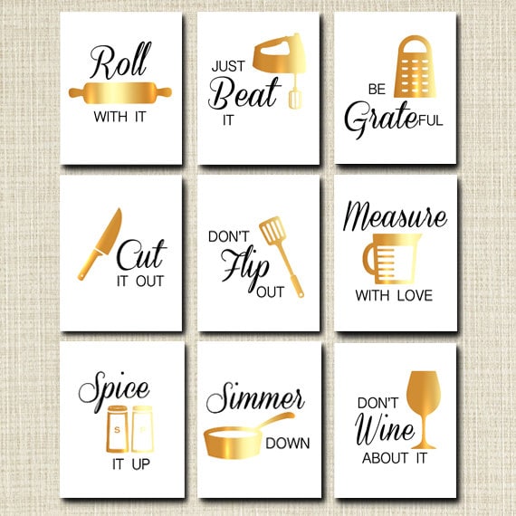 Kitchen Wall Art, Kitchen Decor PRINTABLE Signs, INSTANT DOWNLOAD ...