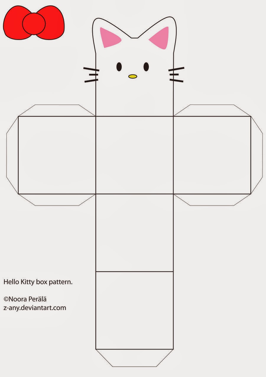 Hello Kitty Party Free Printable Cube Box. - Oh My Fiesta! in english