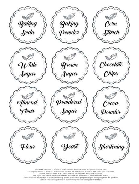 Editable Pantry Labels - My Golden Thimble