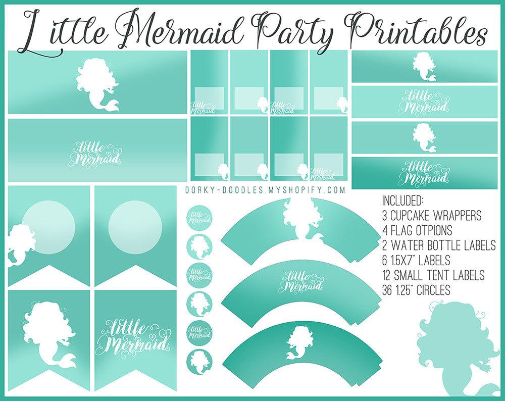 printables little mermaid