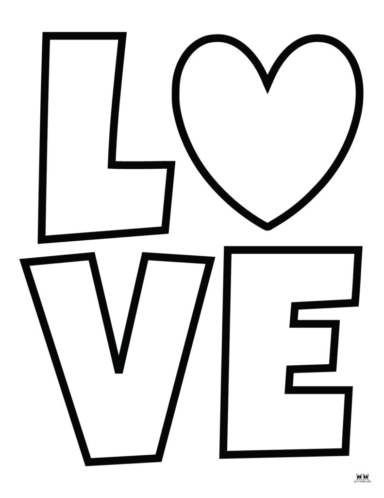 Love &  I Love You Coloring Pages - FREE Printables | Printabulls