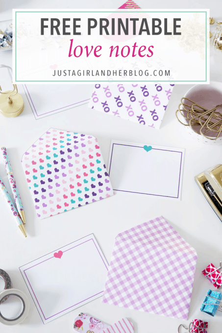 Free Printable Love Notes for Valentines Day | Abby Organizes