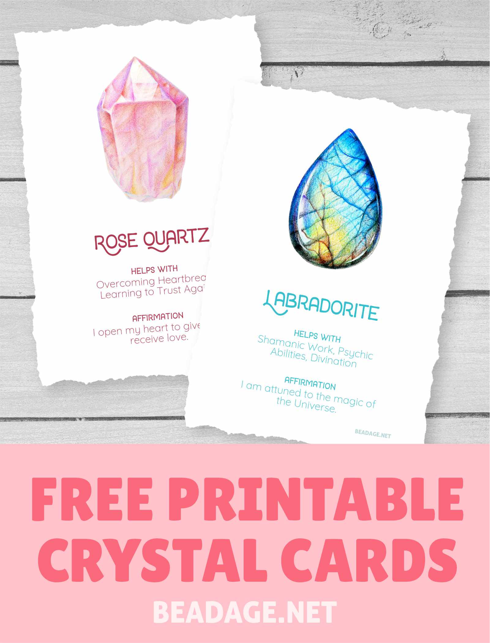 Printable Crystal Meaning Cards | Beadage
