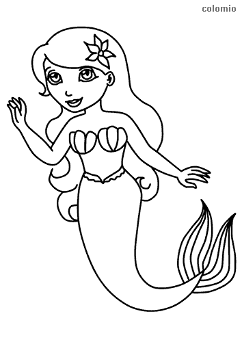Mermaids coloring pages » Free &  Printable » Mermaid coloring sheets