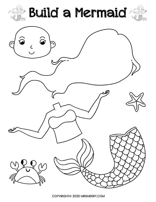 Build Your Own Mermaid - Free Mermaid Printables | Mrs. Merry