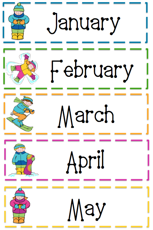 printables months of the year