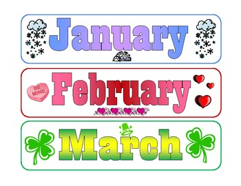 printables months of the year