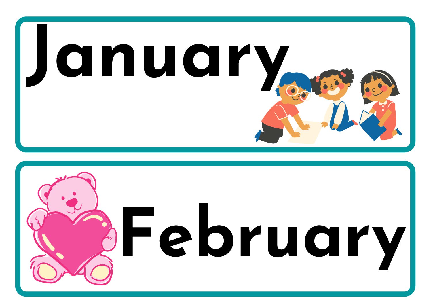 Free: Months of the year wall posters • Teacha! - Worksheets Library free-months-of-the-year-wall-posters-teacha-worksheets-library