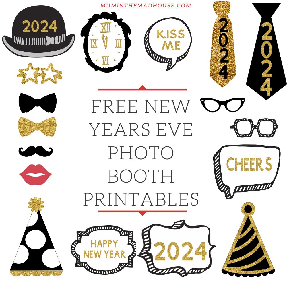 Free Printable New Years Eve Party Photo Booth Props | Mum In The ...