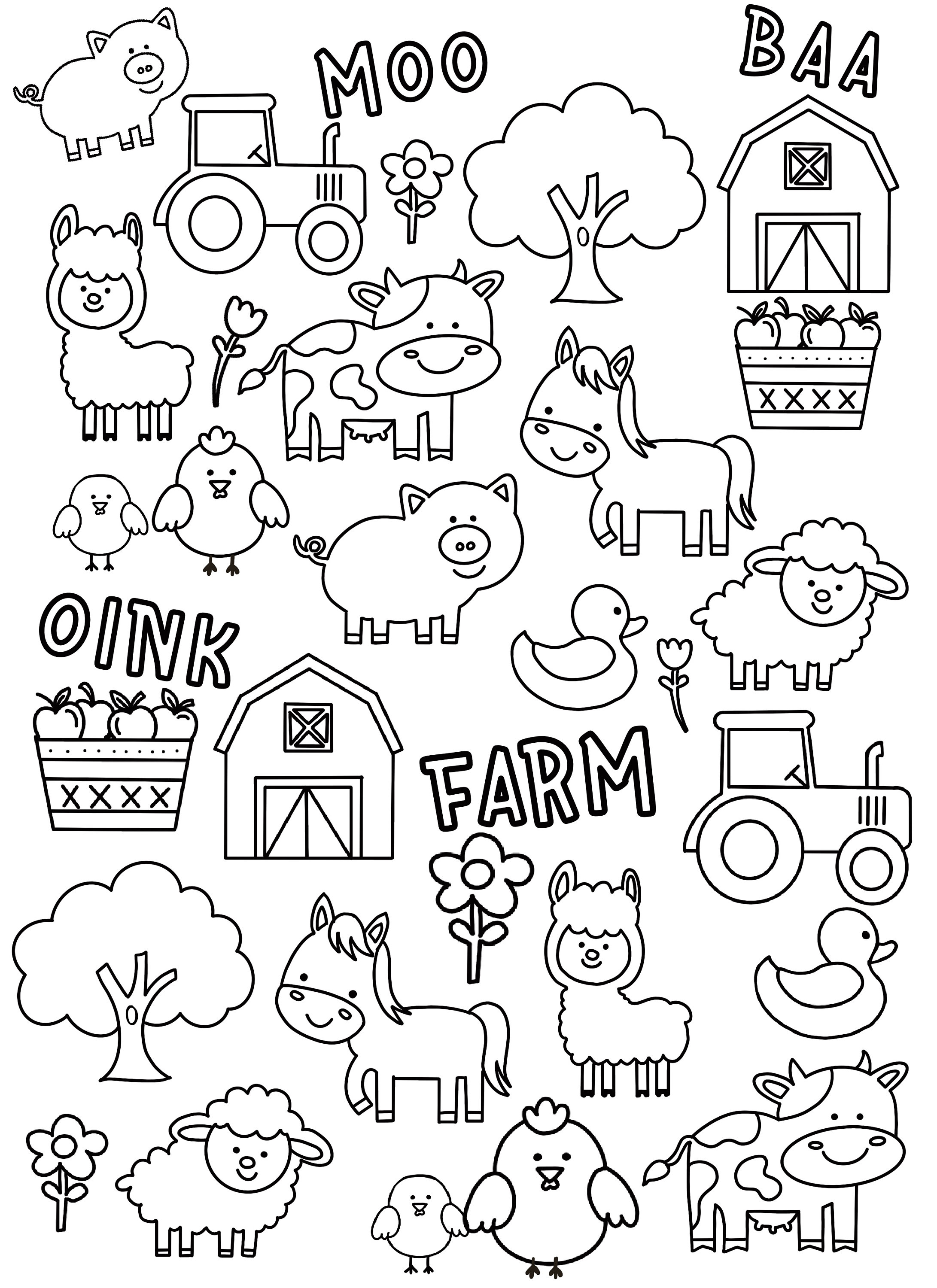printables of farm animals