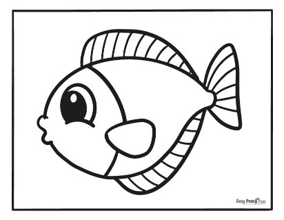 Fish Coloring Pages - 30 Printable Sheets - Easy Peasy and Fun
