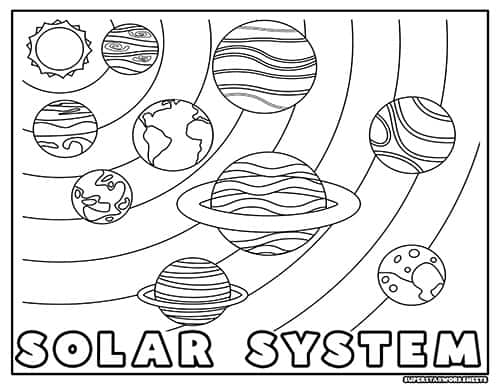 printables of the solar system