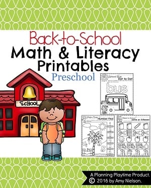 Back to School Worksheets - Preschool - Planning Playtime