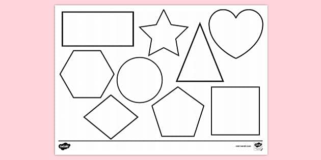 FREE! - Printable Shapes for Preschool Colouring Page | EYFS