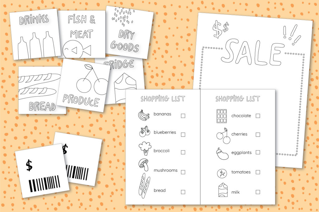 Grocery Store Pretend Play Printables - YES! we made this