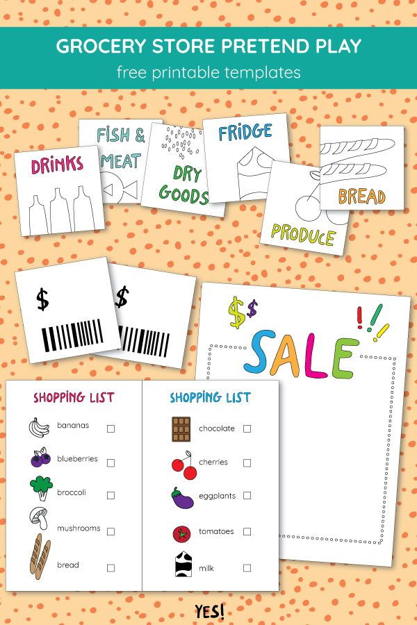 Grocery Store Pretend Play Printables - YES! we made this