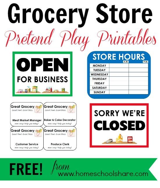 Pretend Play Grocery Store - Homeschool Share