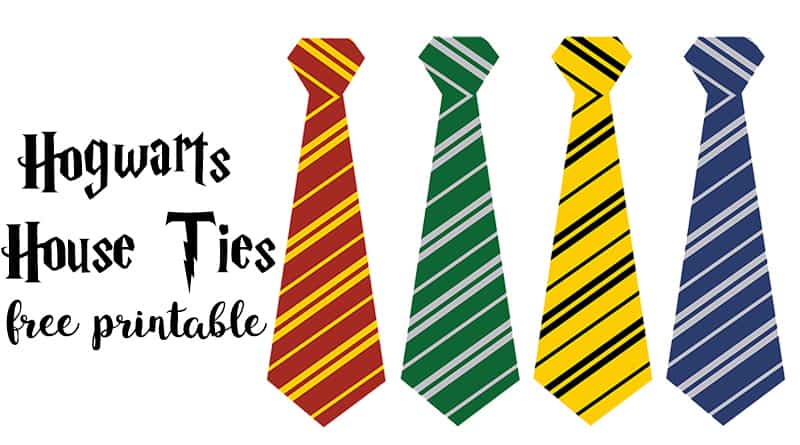Free Printable Hogwarts House Ties for your Harry Potter Party ...