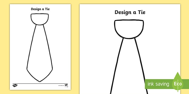 KS1 Design a Tie Activity Template (teacher made) - Twinkl