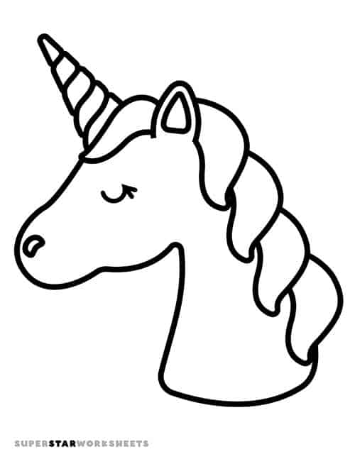 Unicorn Template -Worksheets Library