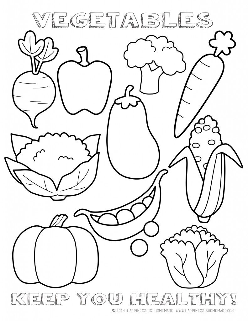 Printable Healthy Eating Chart &  Coloring Pages