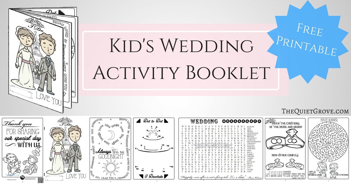 Free Printable Kids Wedding Activity Booklet! ⋆ The Quiet Grove