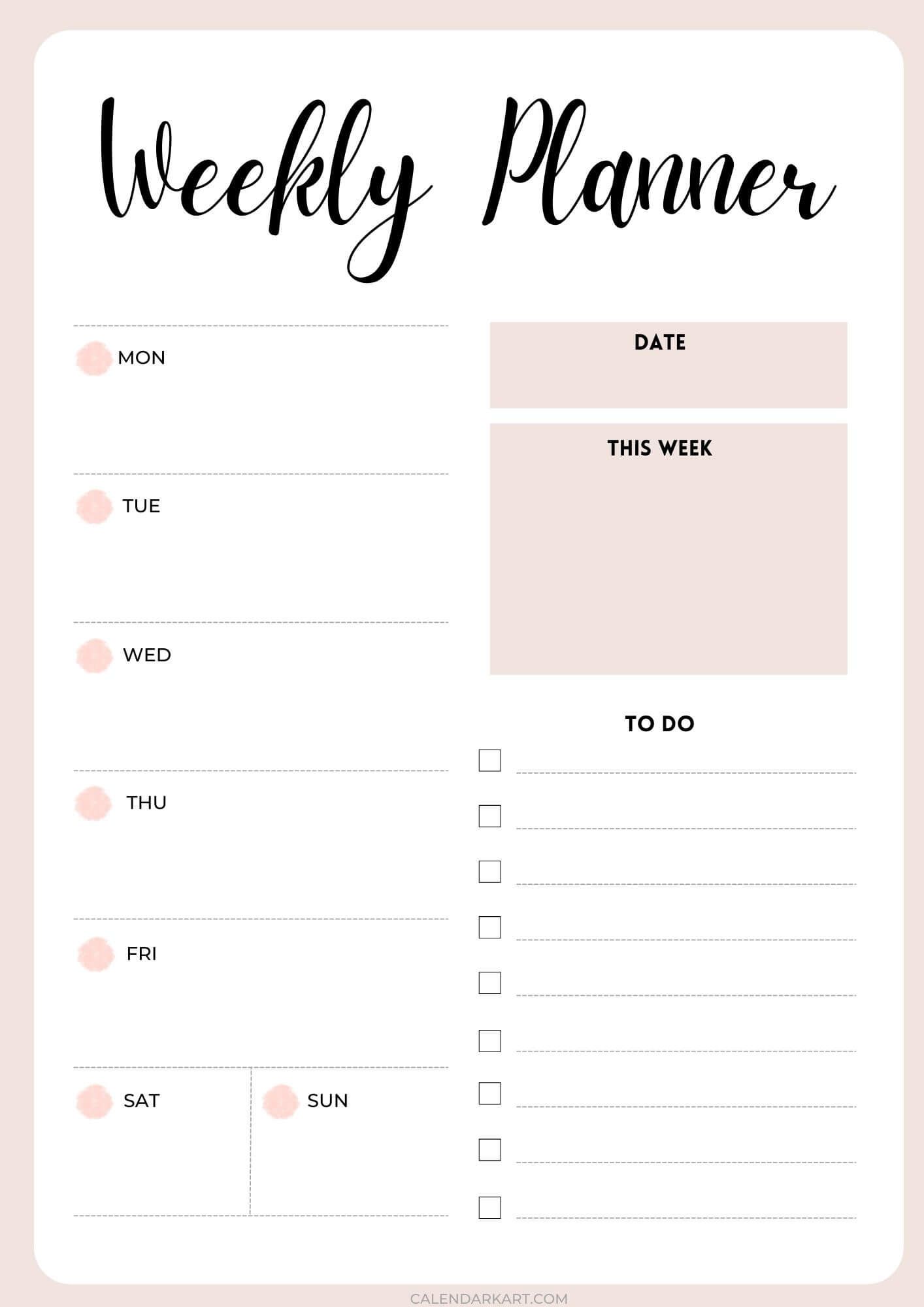 printables weekly planner