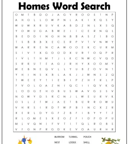 printable word searches - Monster Word Search