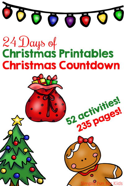 24 Days of Christmas Printables Christmas Countdown - Simple Fun ...