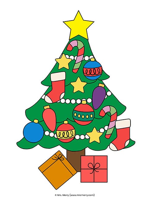 Free Christmas Tree Printable | Cut &  Paste Activity | Mrs. Merry
