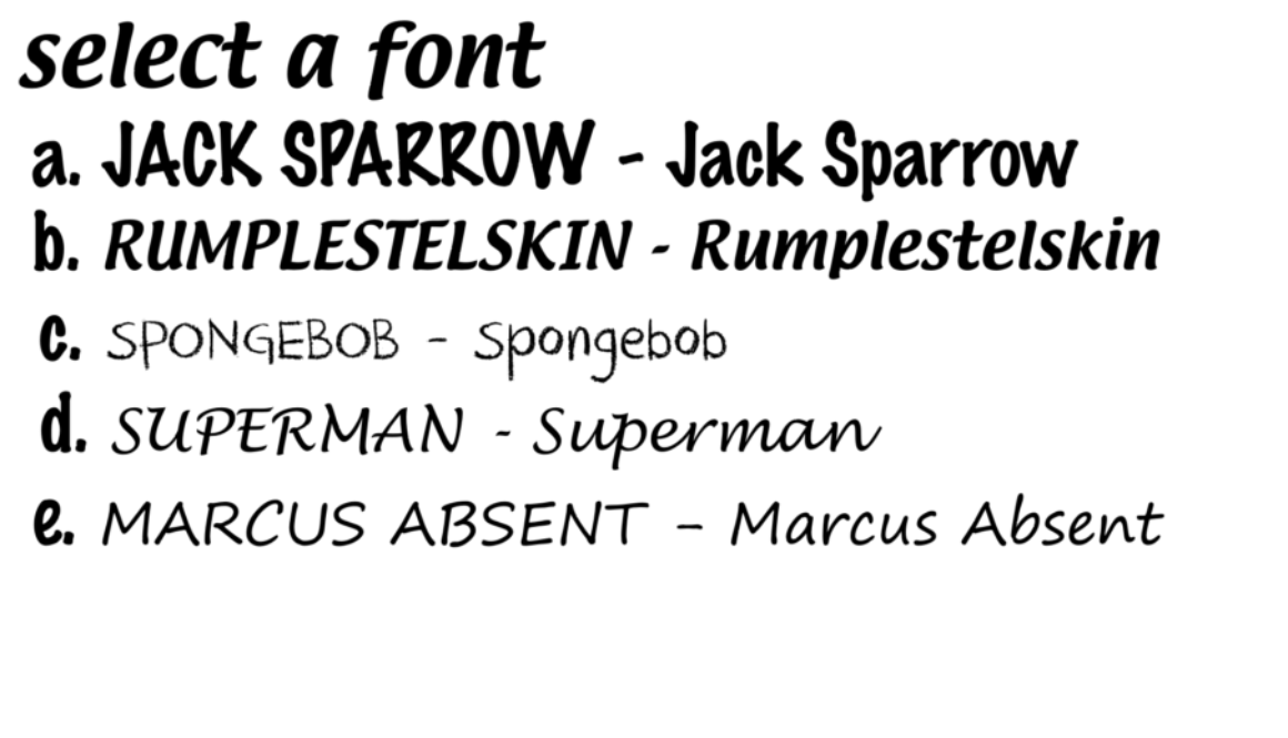 printed fonts name