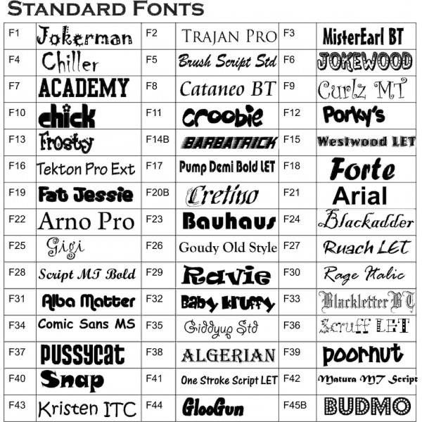 printed fonts name
