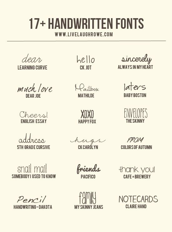 17+ Free Handwritten Fonts