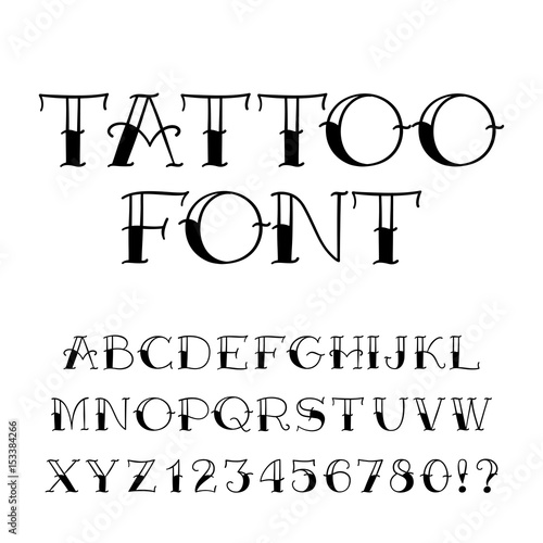printed tattoo fonts