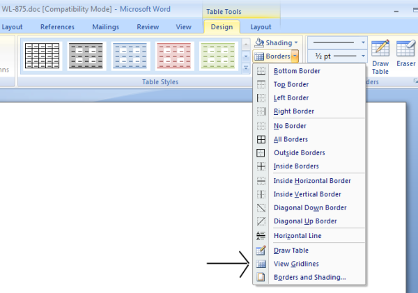 Showing Gridlines in a MS Word Label Template | Free printable ...