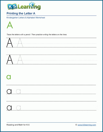 printing abc worksheet
