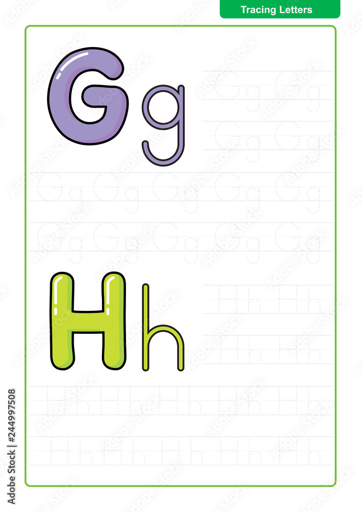 ABC Alphabet letters tracing worksheet with alphabet letters ...