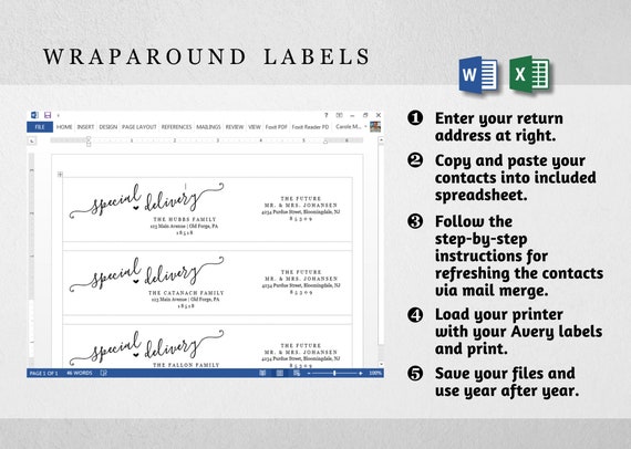 printing address labels microsoft word