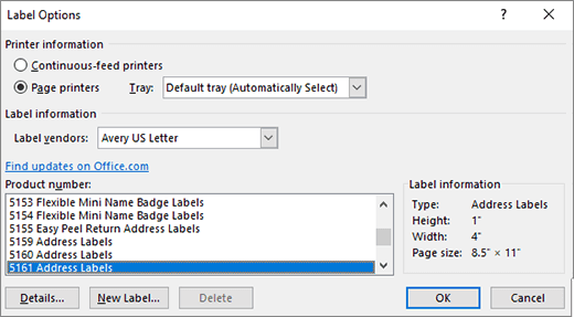 Create and print labels - Microsoft Support
