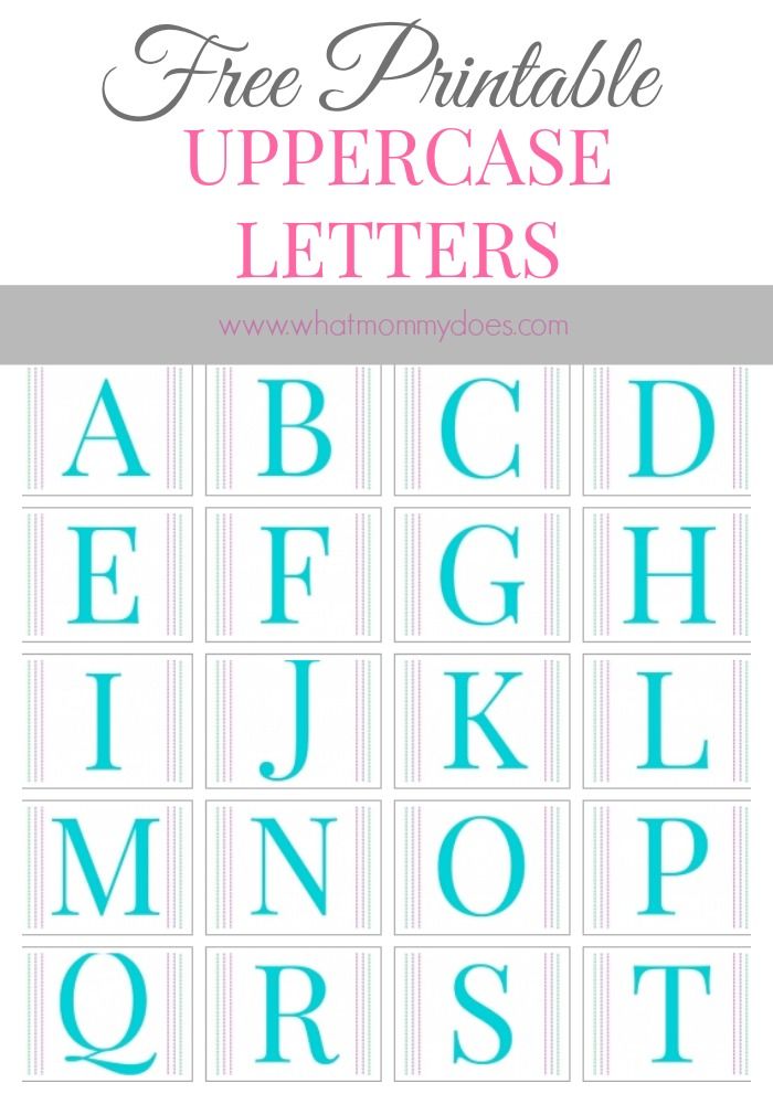 printing alphabet letters for free