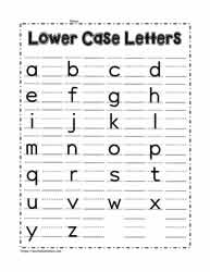 printing alphabets worksheet