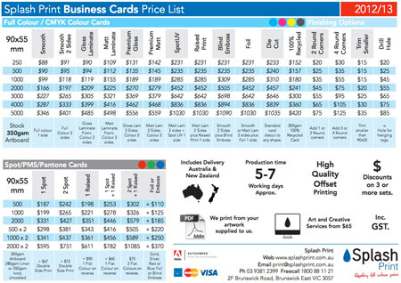 printing business cards from pdf