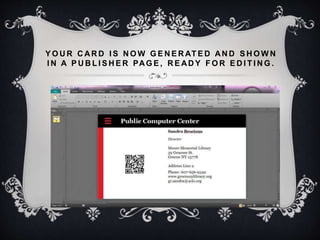Using publisher to design and print business cards | PPT