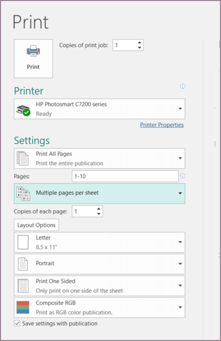 Print different business cards on the same sheet in Publisher ...