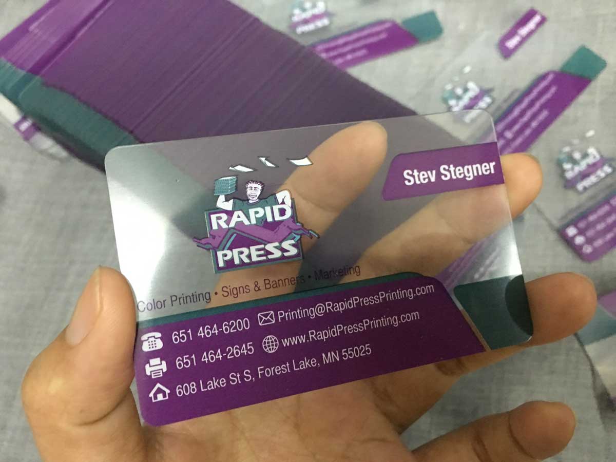 Transparent Business Cards | Clear Cards | Oh My Print Solutions