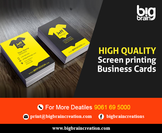 Screen Printing Business Card in Thrissur - Big Brain Creation